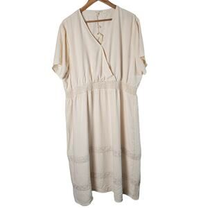 Tea N Rose Dress Womens Size 3X Cream Layered Fairy Cottagecore Lace Coquette